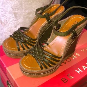 MIA elegant Dark olive green colored wedges